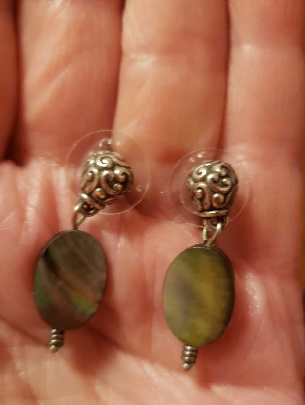 Vintage  iridescent Earrings.